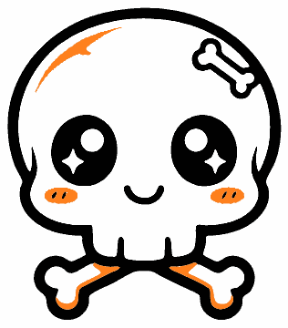 Cute Skull and Crossbones skull SVG cut file and printable Halloween template