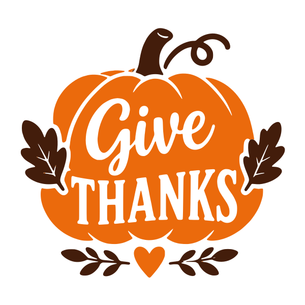 Give Thanks Thanksgiving saying SVG, layered Cricut cut file, free Thanksgiving quote design