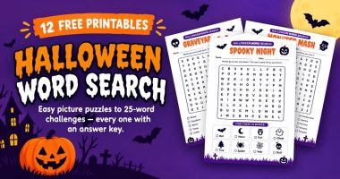 Halloween word search printable puzzles with answer keys