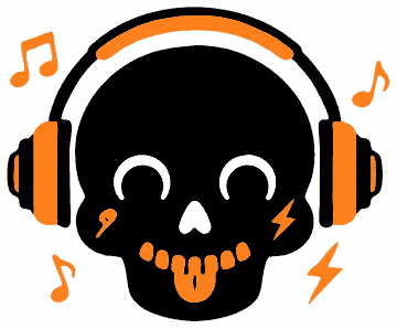 Headphones Skull skull SVG cut file and printable Halloween template