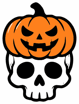 Pumpkin Hat Skull skull SVG cut file and printable Halloween template