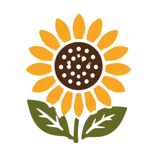 Sunflower Thanksgiving SVG, layered Cricut cut file, free Thanksgiving clipart