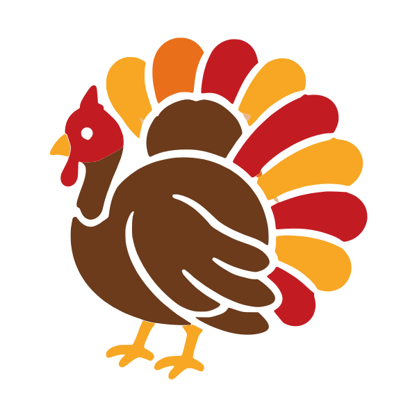 Tom Turkey Thanksgiving SVG, layered Cricut cut file, free Thanksgiving clipart