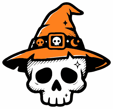 Witch Hat Skull skull SVG cut file and printable Halloween template