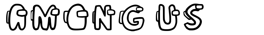 Among Us Font sample