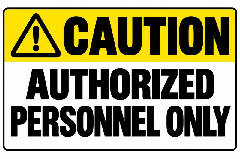 Caution: Authorized Personnel Only — free printable authorized personnel only sign