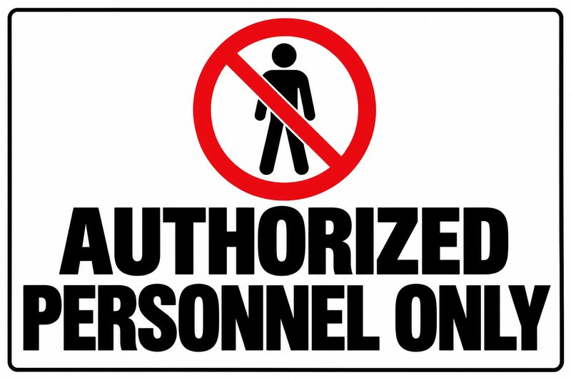 Authorized Personnel Only — Minimal — free printable authorized personnel only sign
