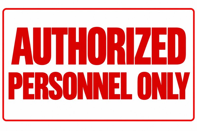 Authorized Personnel Only — Red — free printable authorized personnel only sign