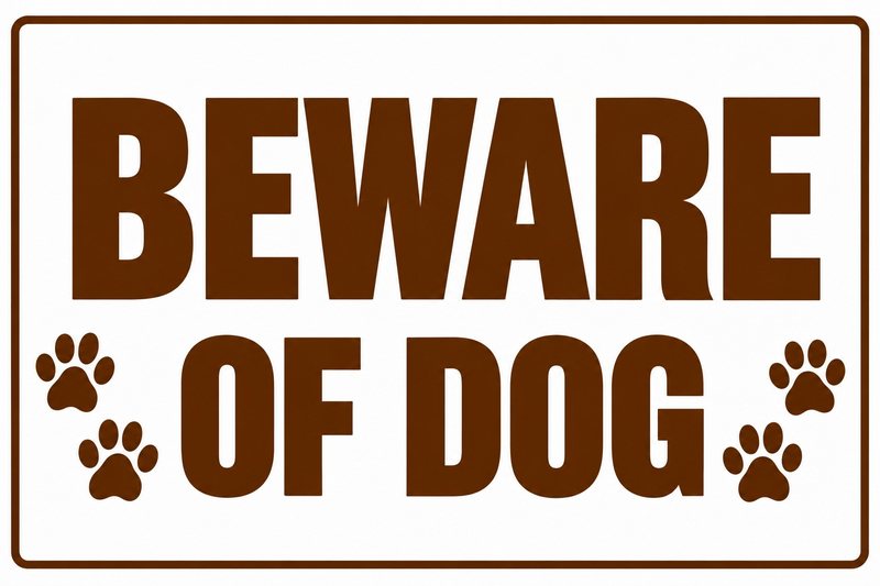 Beware of Dog β Paw Prints β free printable beware of dog sign