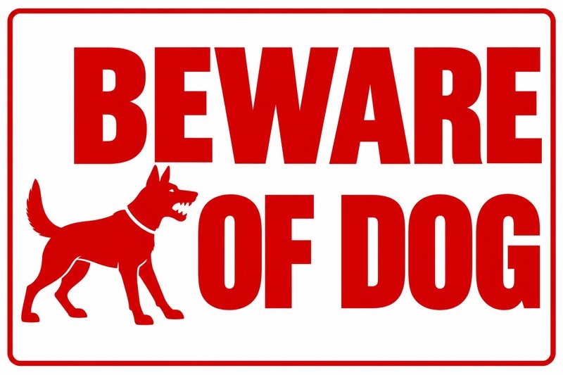 Beware of Dog β Red β free printable beware of dog sign