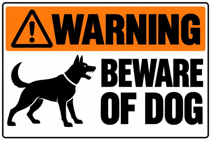 Warning: Beware of Dog β free printable beware of dog sign