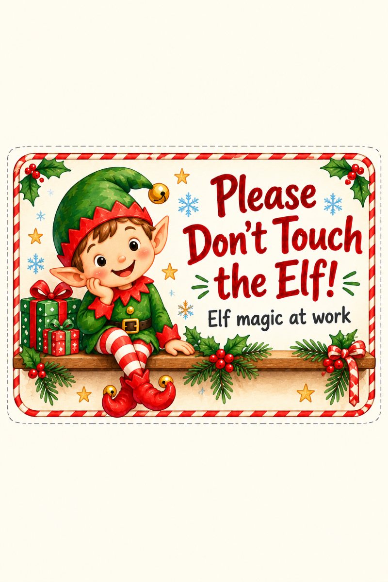 Printable please donโt touch the elf sign
