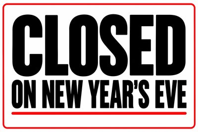 Closed New Yearβs Eve signs β free printable