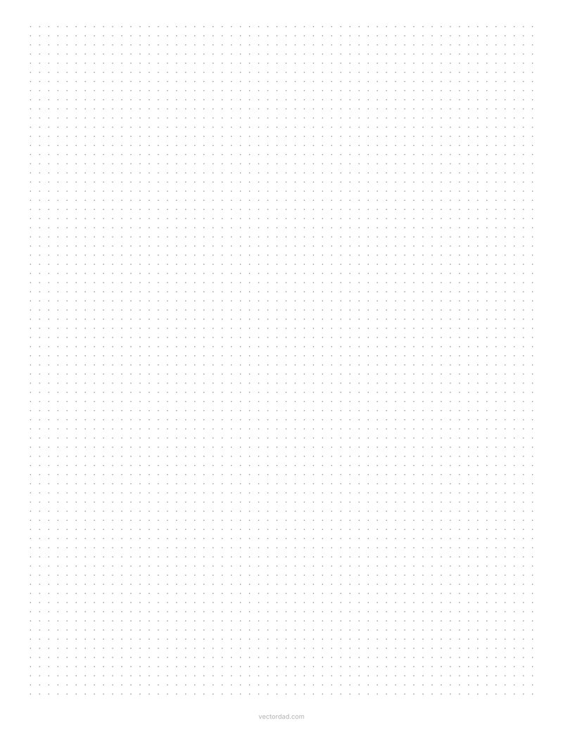 Fine dot grid paper with 3.5 mm spacing