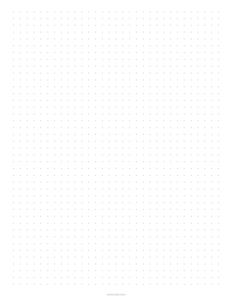 Quarter inch dot grid paper printable