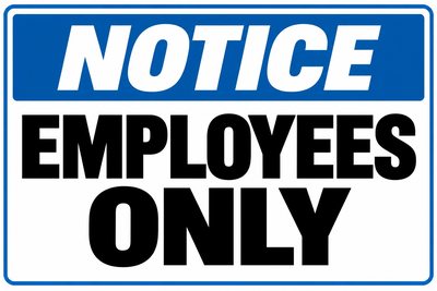 Employees only signs β free printable