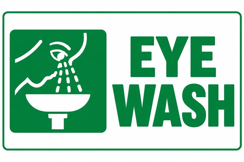 Eye Wash β ISO Style β free printable eyewash station sign