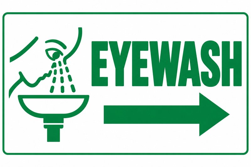 Eyewash β β free printable eyewash station sign