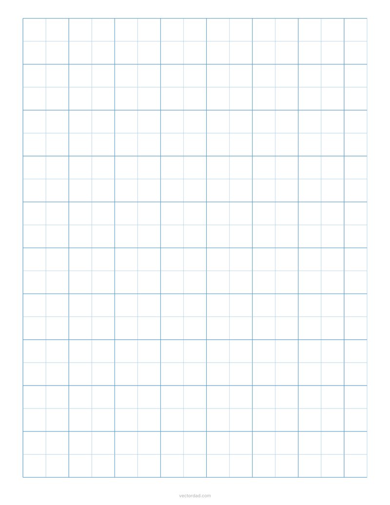 Large half inch graph paper for kids