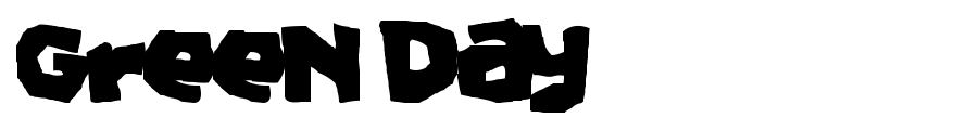 Green Day Font sample