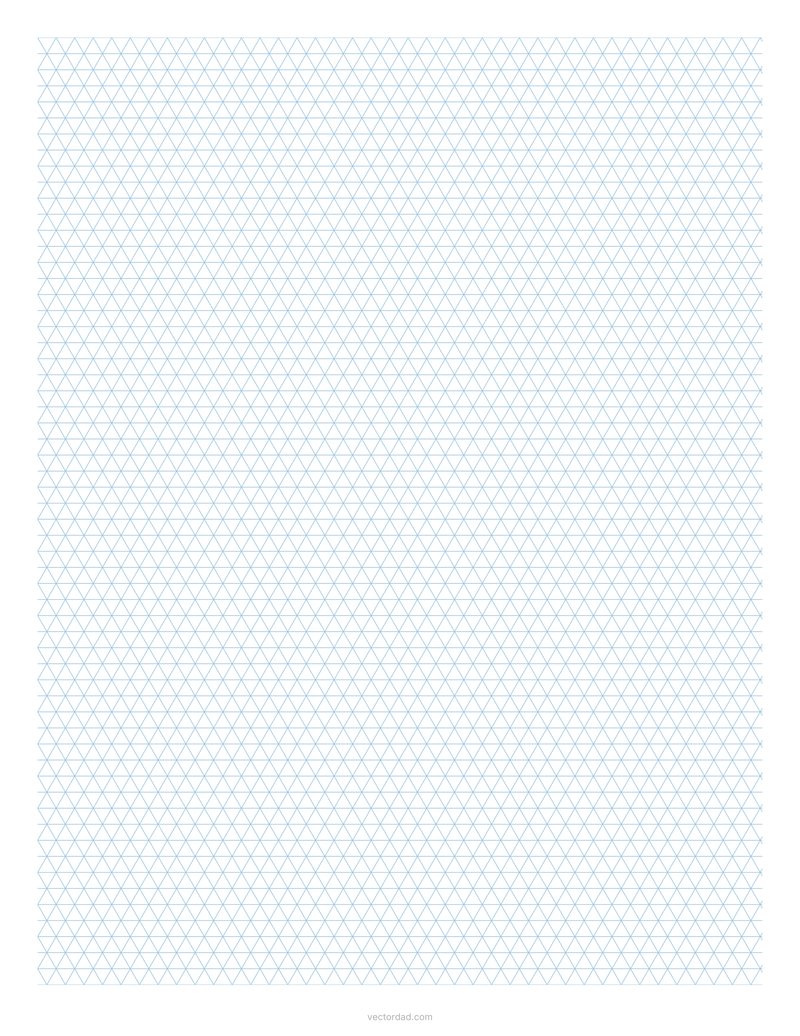 Fine 5 mm isometric grid paper