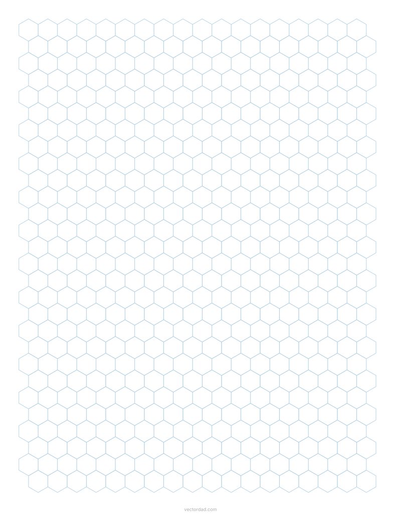 Hexagon graph paper printable