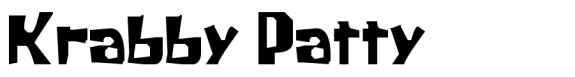 Krabby Patty Font sample