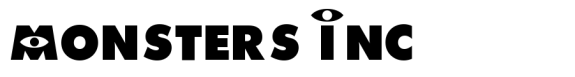Monsters Inc Font sample