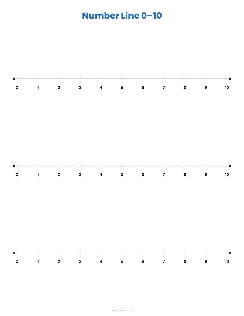 Number line 0 to 10 printable
