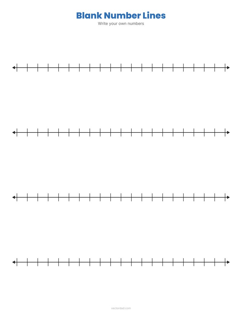 Blank number lines printable