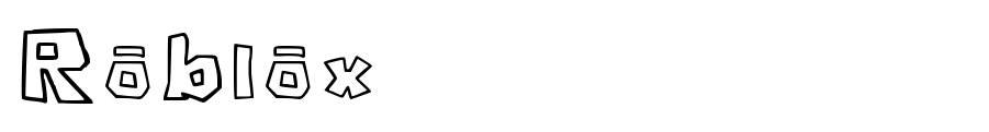 Roblox Font sample