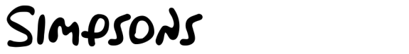 Simpsons Font sample