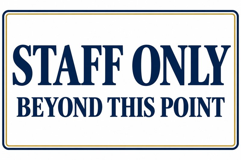 Staff Only Beyond This Point — free printable staff only sign