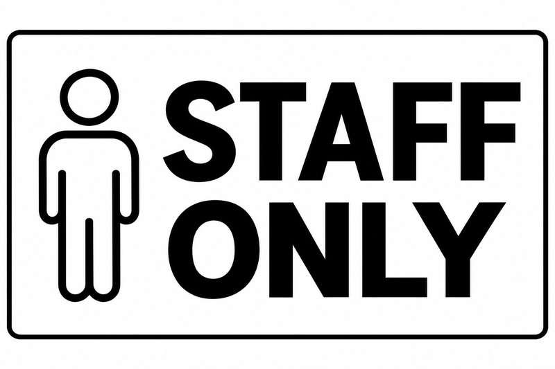 Staff Only — Person Icon — free printable staff only sign