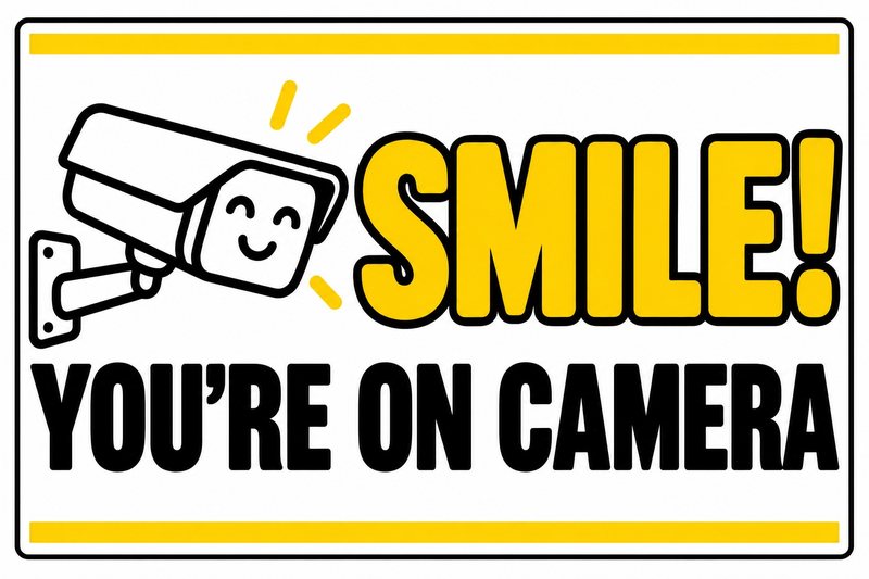 Smile! You’re on Camera — free printable video surveillance sign